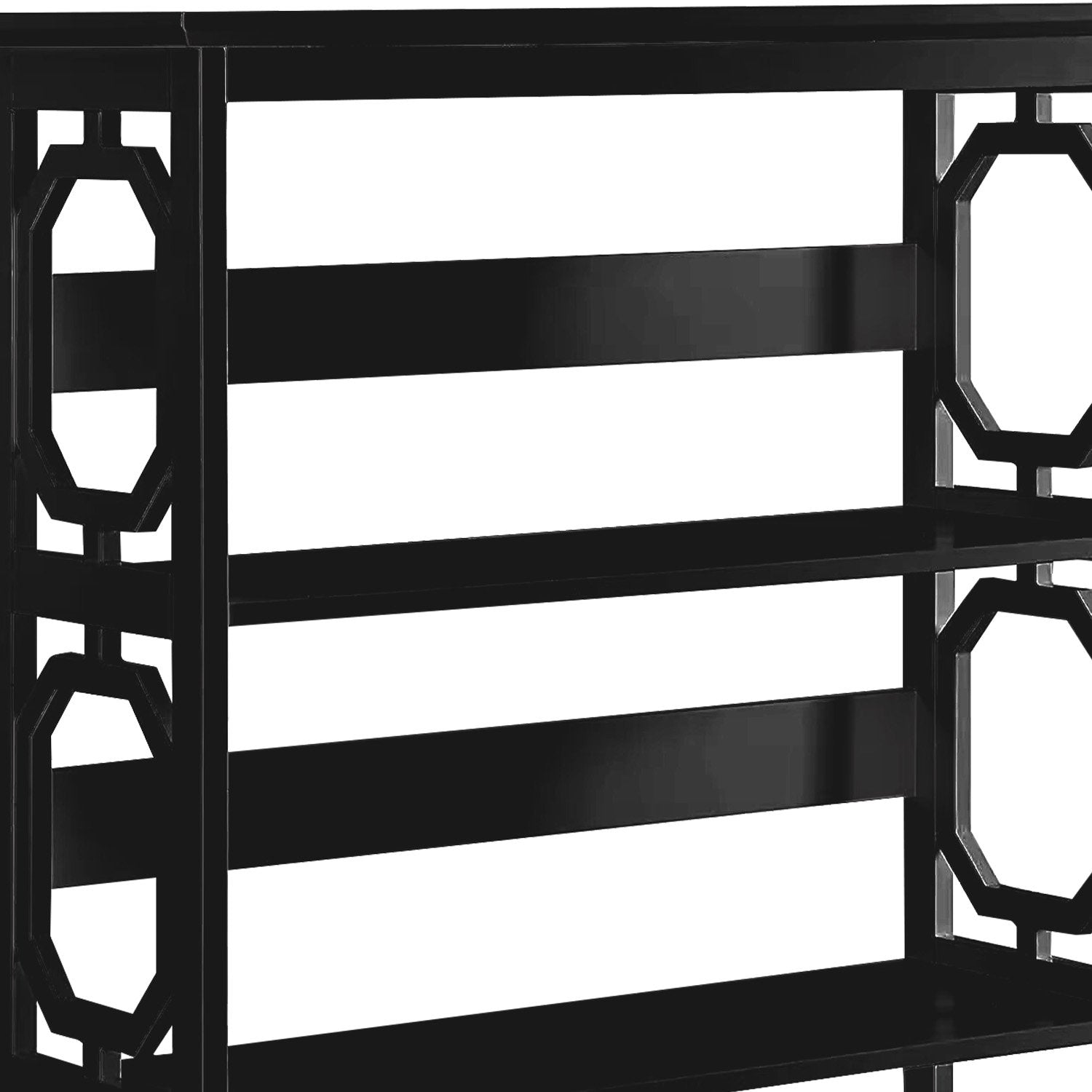 Sarantino Laurel 3-Tier Bookshelf Display Rack in Black - Image 6