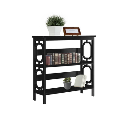 Sarantino Laurel 3-Tier Bookshelf Display Rack in Black - Image 7