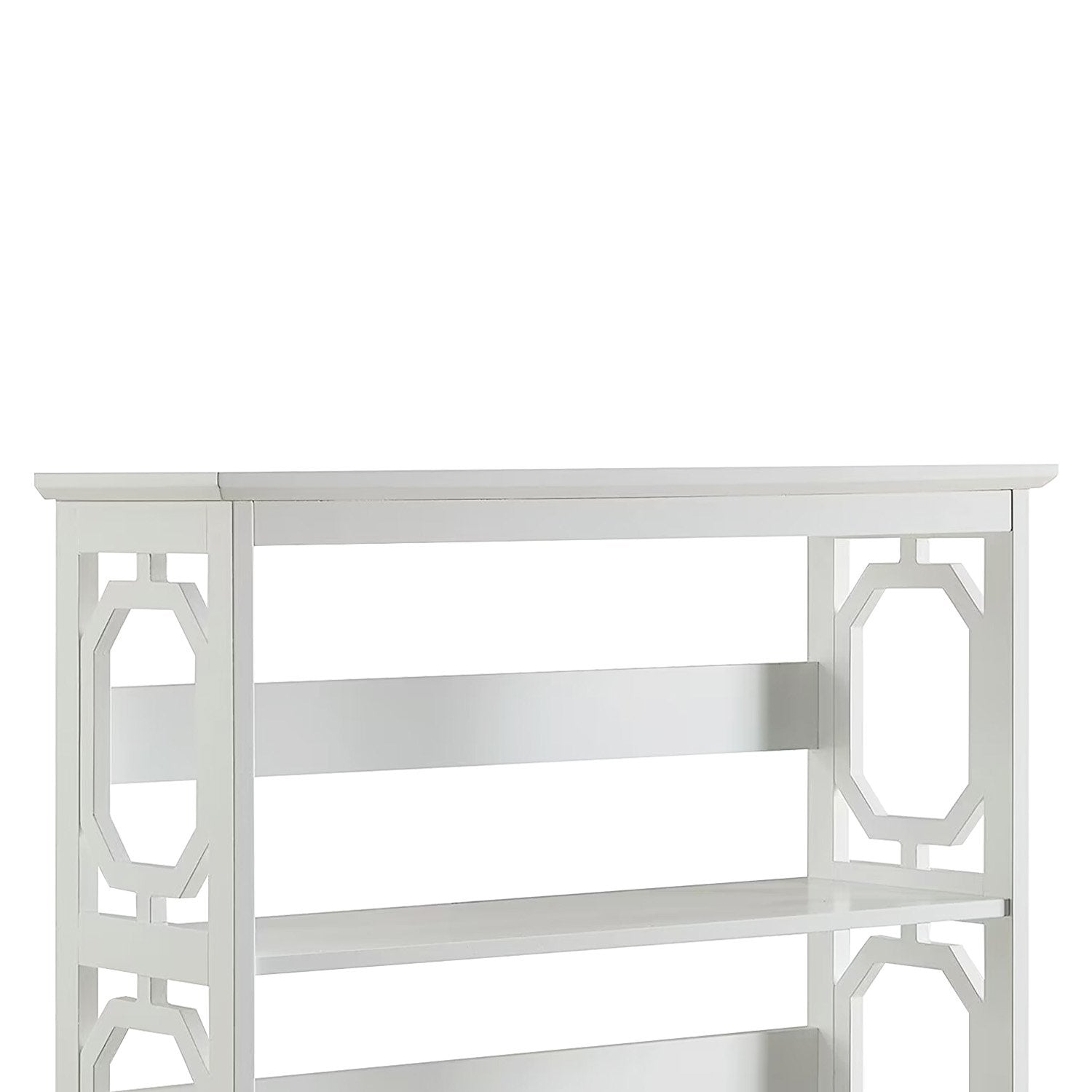 Sarantino Laurel 3-Tier Bookshelf Display Rack in White - Image 4