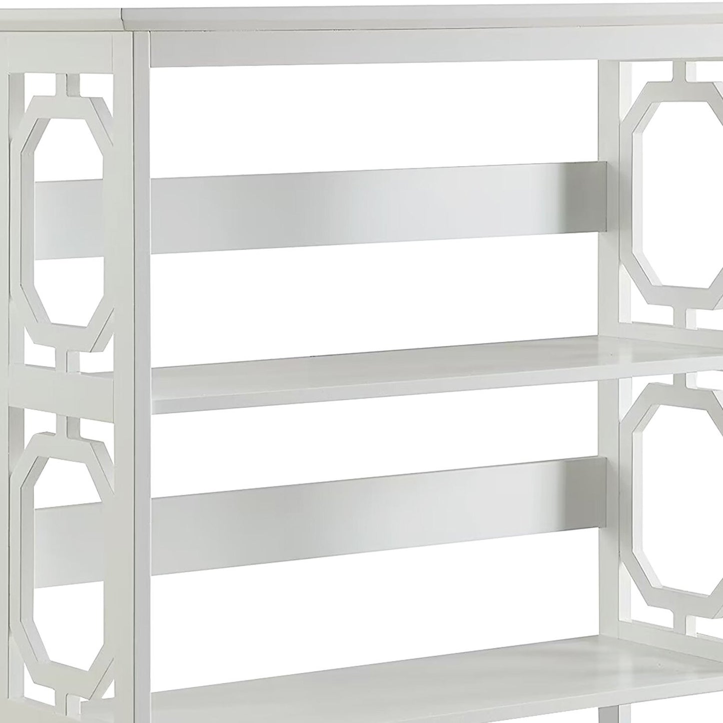 Sarantino Laurel 3-Tier Bookshelf Display Rack in White - Image 6