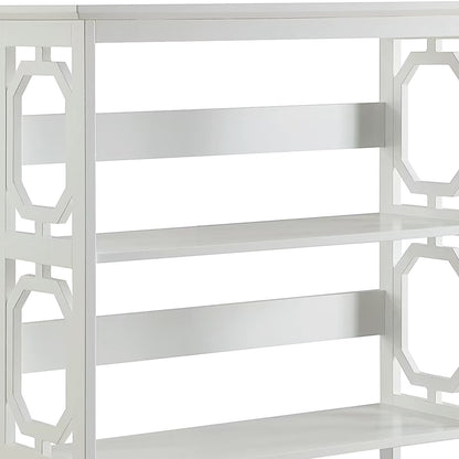 Sarantino Laurel 3-Tier Bookshelf Display Rack in White - Image 6