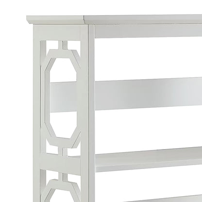 Sarantino Laurel 3-Tier Bookshelf Display Rack in White - Image 8