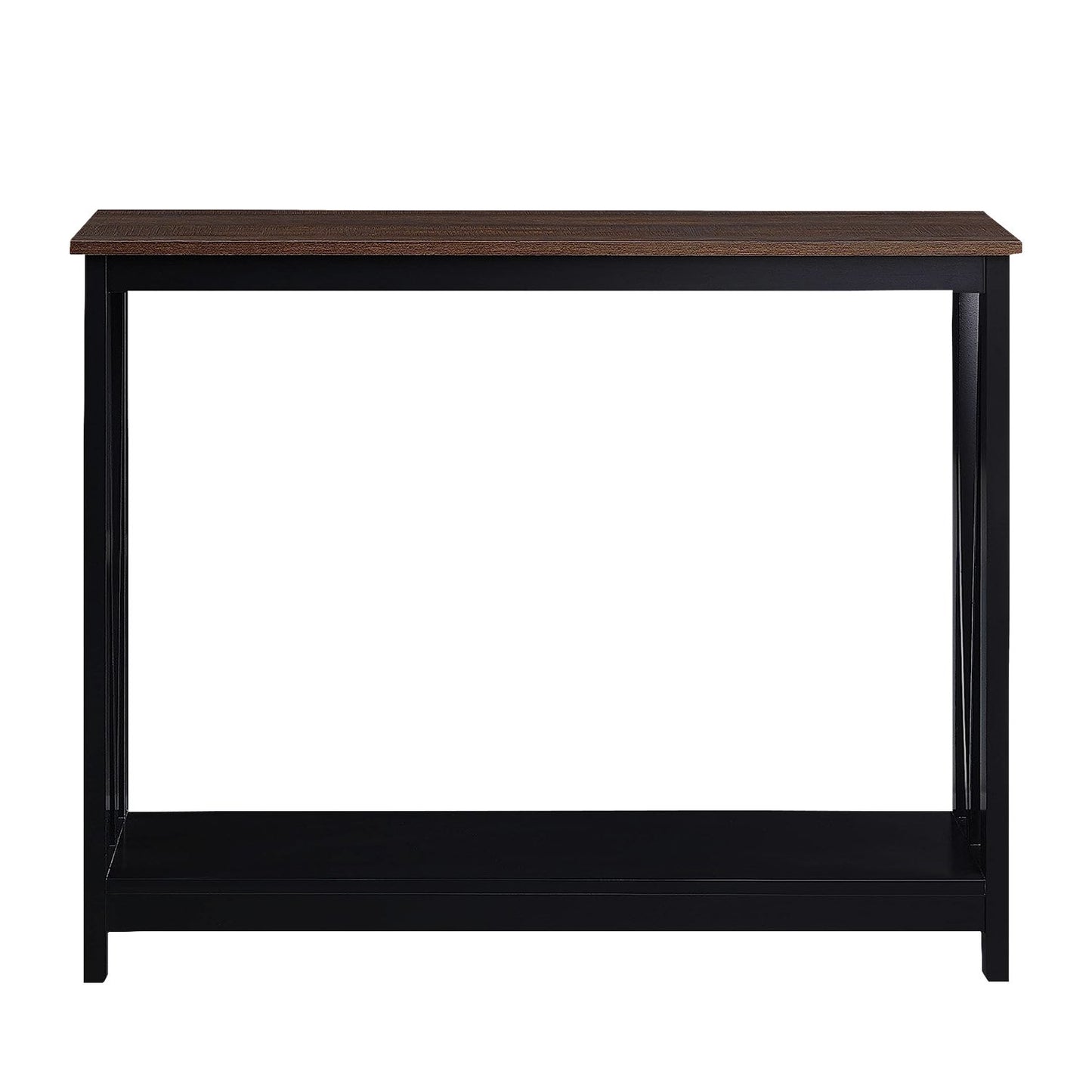 Sarantino Cielo 2-Tier Console Table Dark Walnut - Image 3