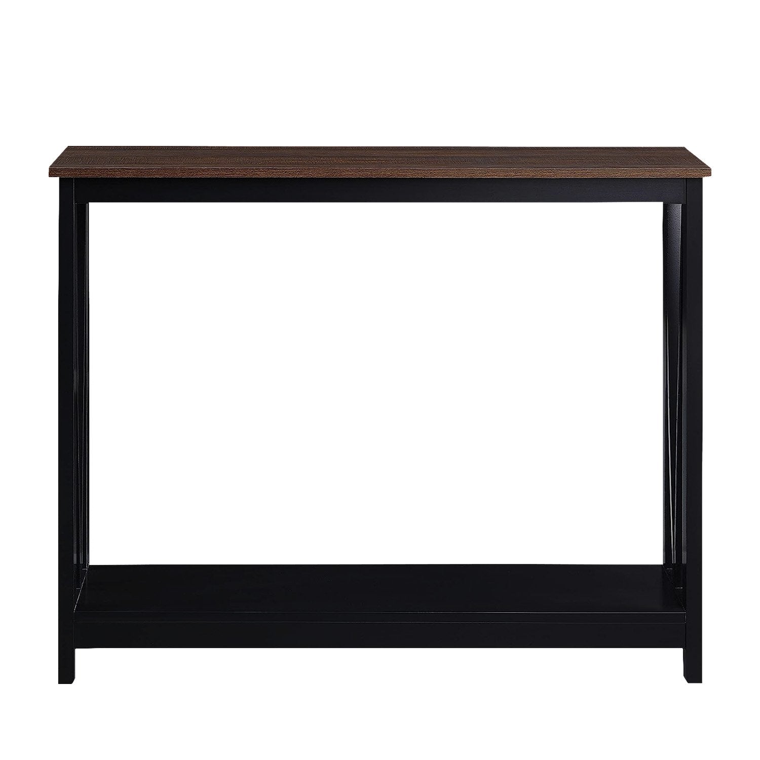Sarantino Cielo 2-Tier Console Table Dark Walnut - Image 3
