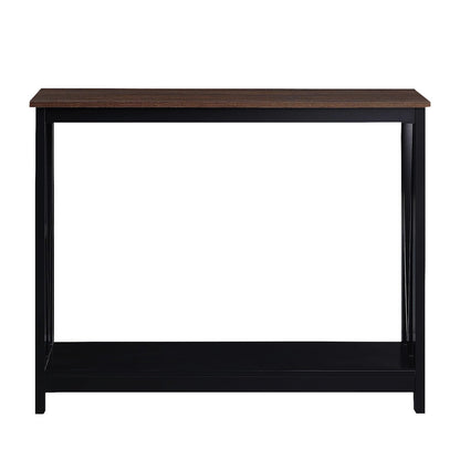 Sarantino Cielo 2-Tier Console Table Dark Walnut - Image 3