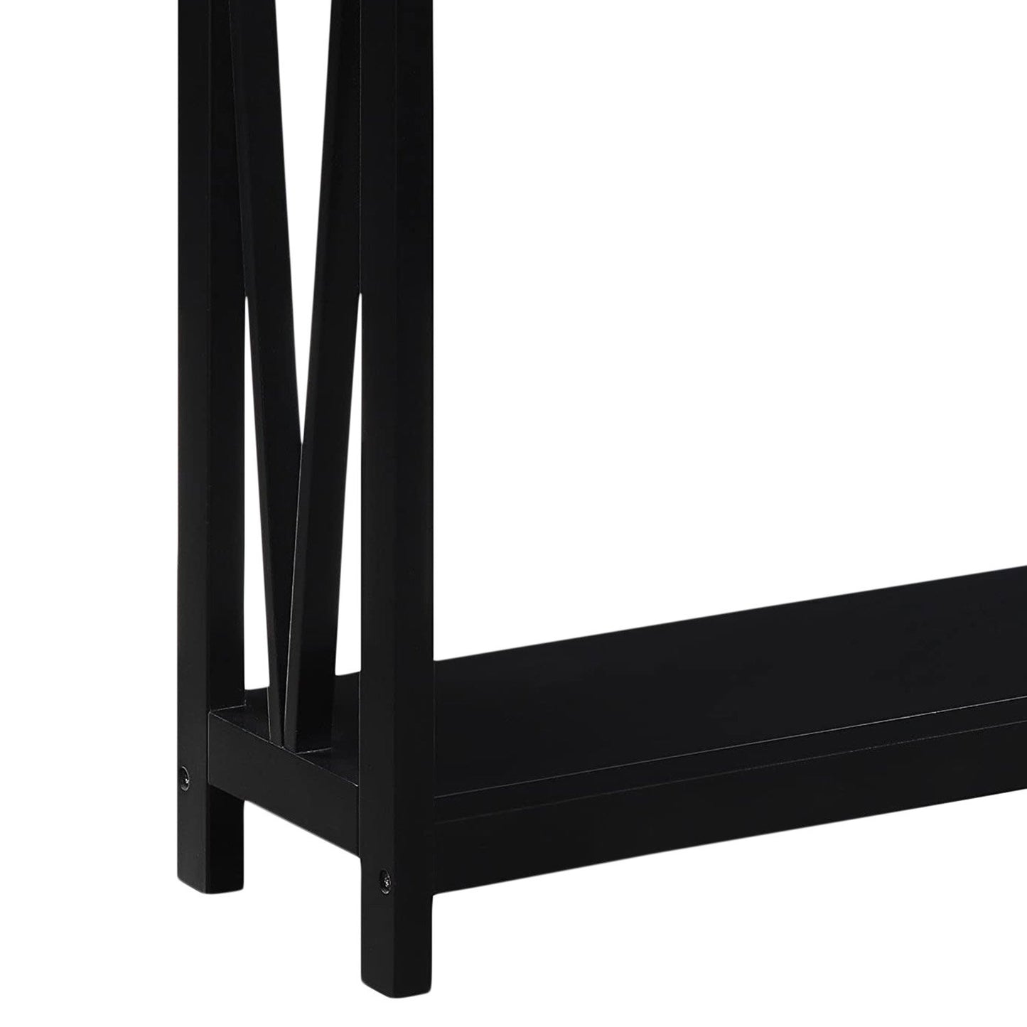 Sarantino Cielo 2-Tier Console Table Dark Walnut - Image 5