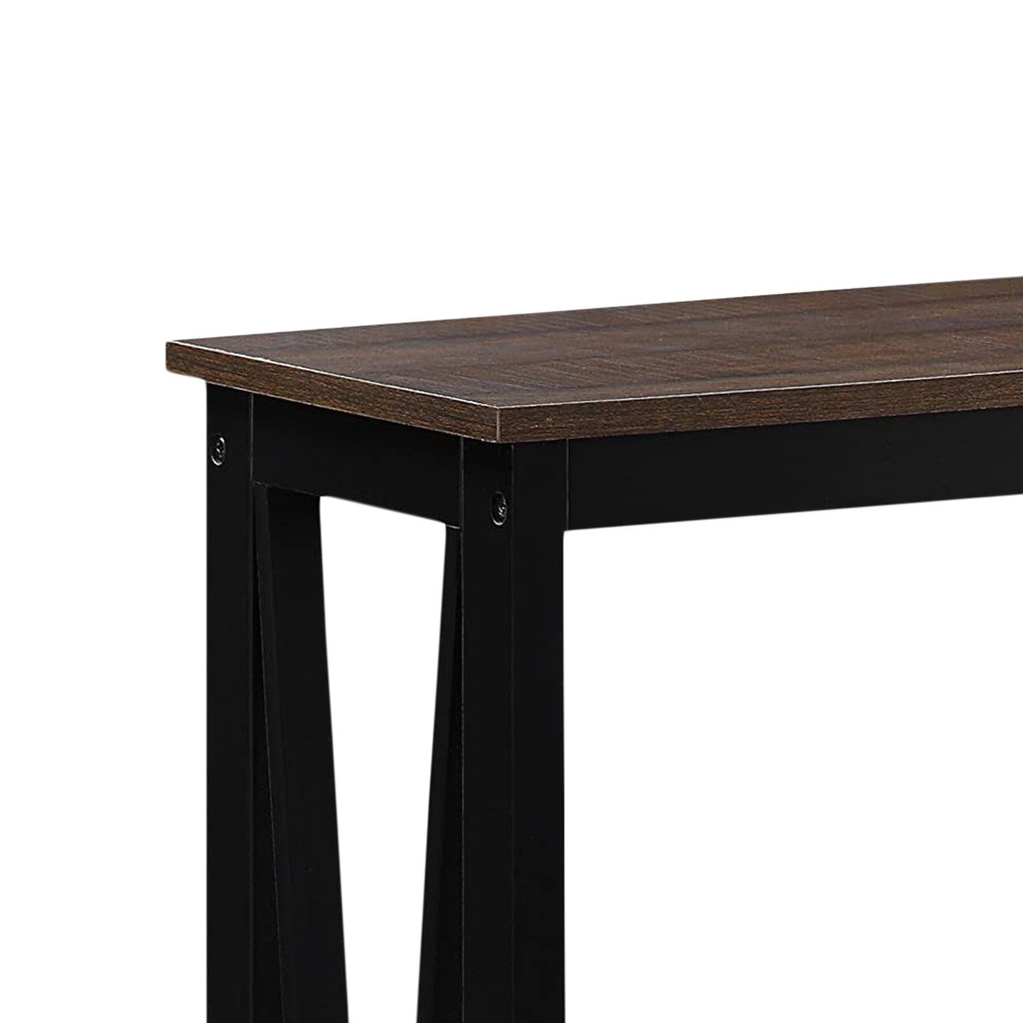 Sarantino Cielo 2-Tier Console Table Dark Walnut - Image 6