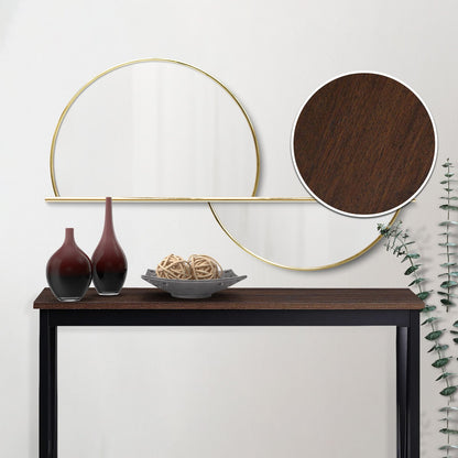 Sarantino Cielo 2-Tier Console Table Dark Walnut - Image 9