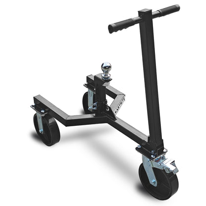 Kartrite Trailer Dolly Adjustable 2in Hitch Ball 1500kg Tongue Weight Capacity w/8in Swivel Wheels Steel Trailer Mover - Image 2