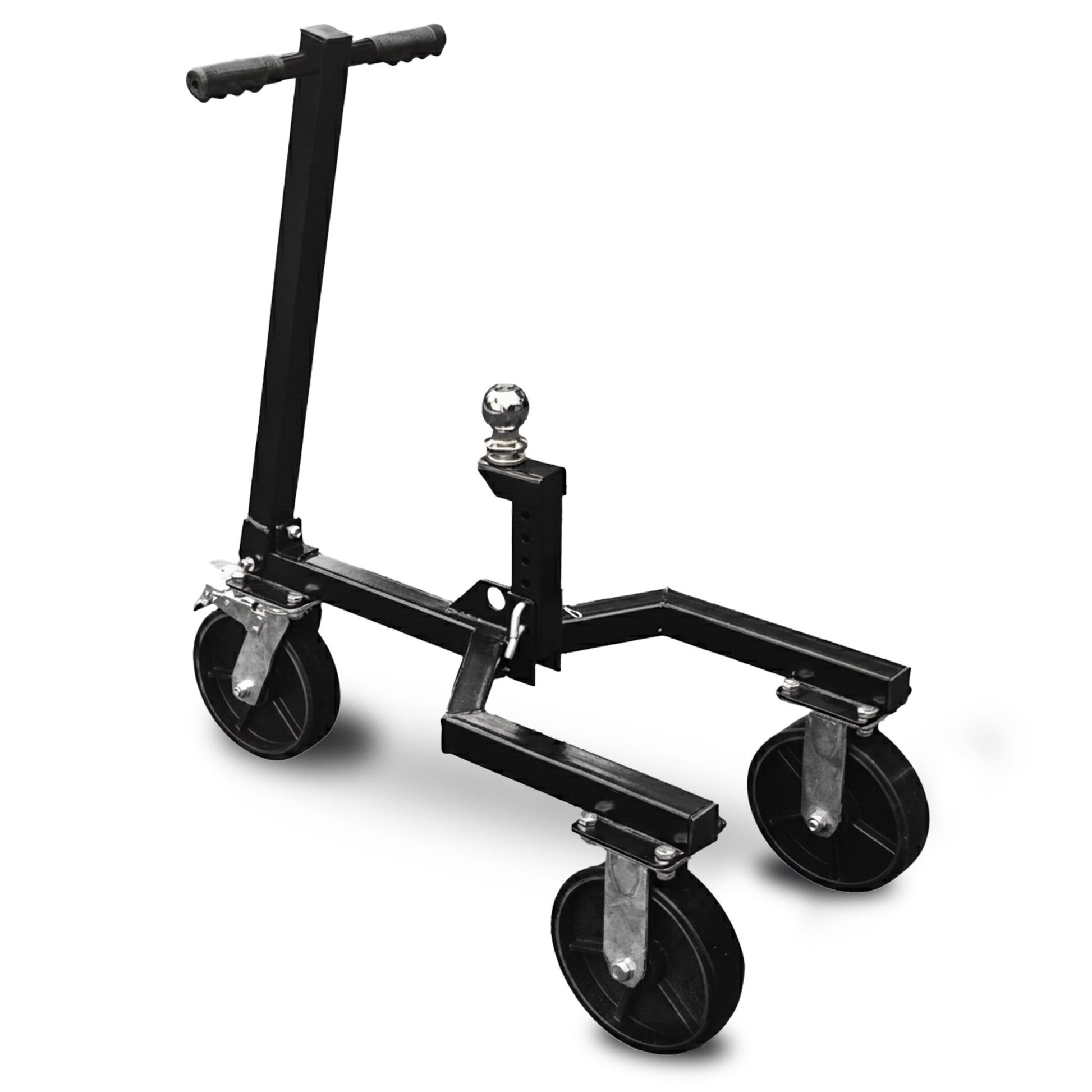 Kartrite Trailer Dolly Adjustable 2in Hitch Ball 1500kg Tongue Weight Capacity w/8in Swivel Wheels Steel Trailer Mover - Image 8