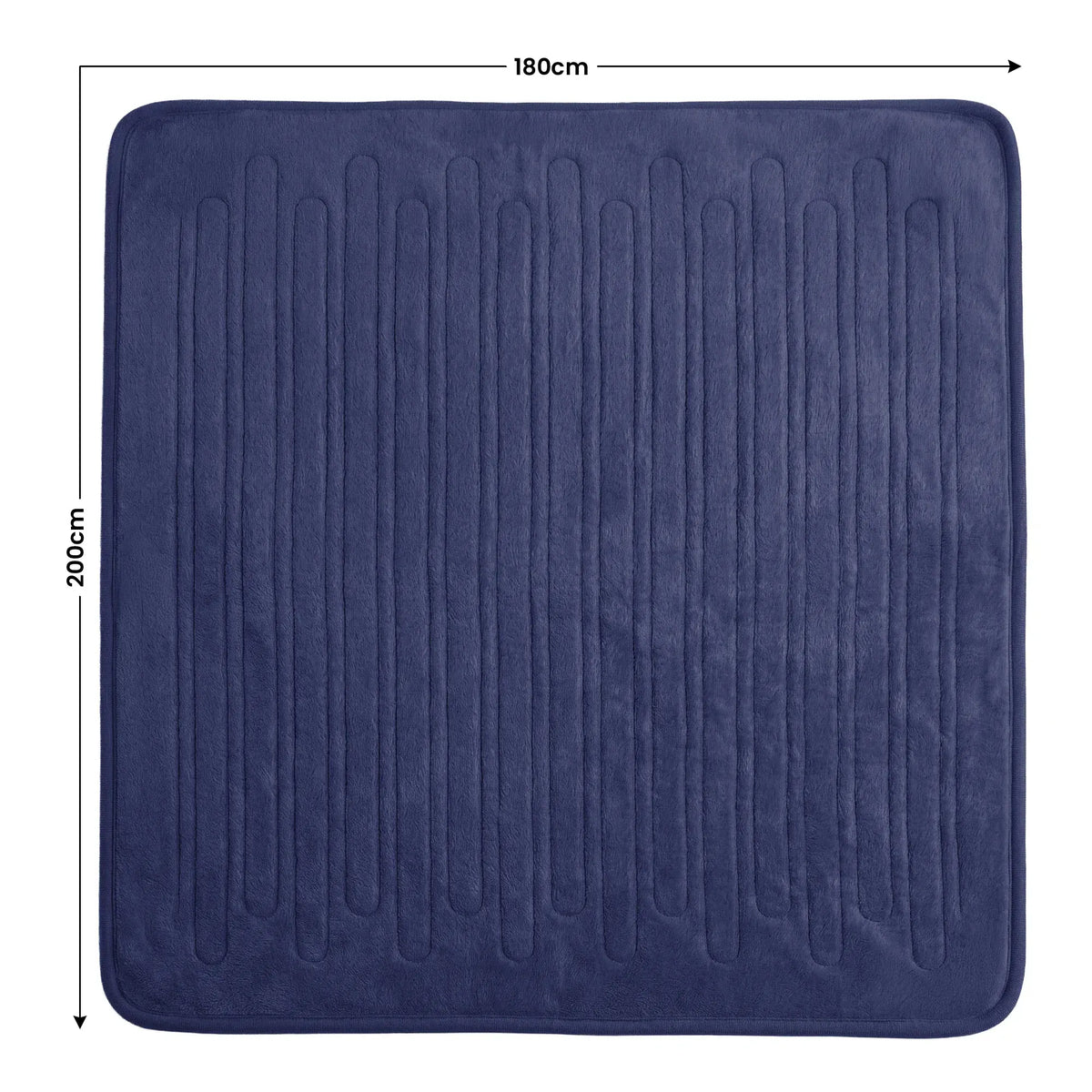 Laura Hill XL Electric Heated Blanket Throw Soft Coral Fleece with 10 Heat Settings - Blue - Image 3