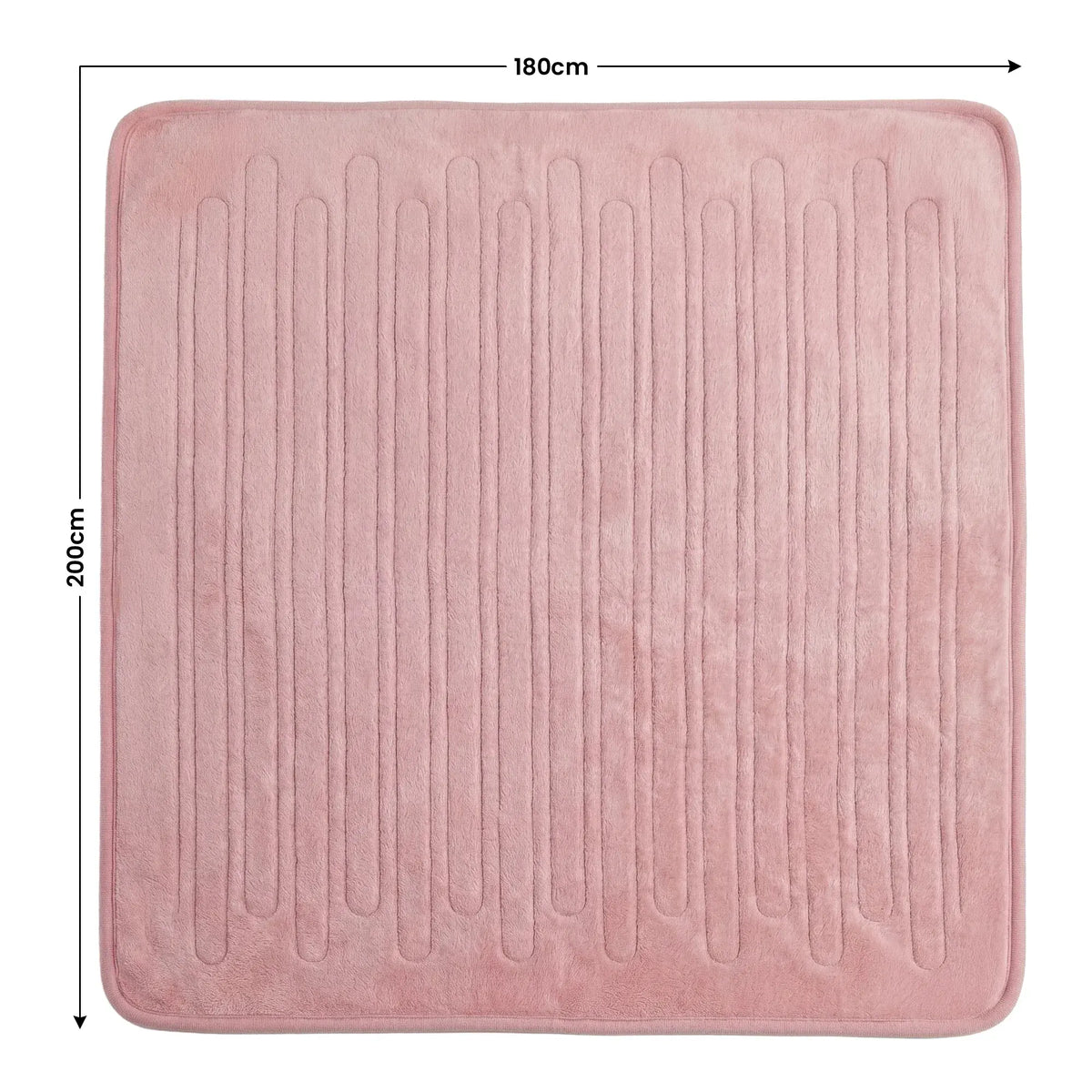 Laura Hill Xl Electric Heated Blanket Throw Soft Coral Fleece With 10 Heat Settings - Pink - Image 3