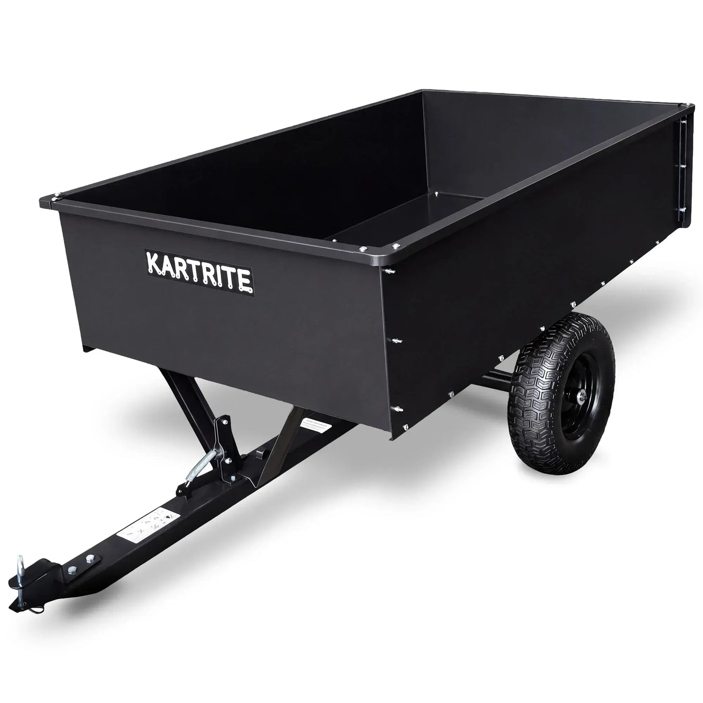 Kartrite 816kg Heavy-Duty Steel Dump Cart with Quick-Release Dumping Handle