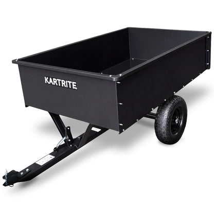 Kartrite 816kg Heavy-Duty Steel Dump Cart with Quick-Release Dumping Handle