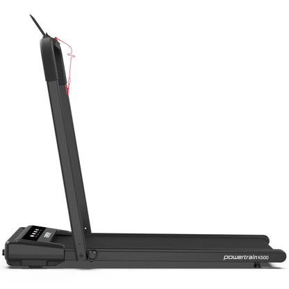 Powertrain K500 Walking Pad Treadmill 2 in 1 Foldable Walking & Running Machine w/2.5HP Motor Dual LED Displays 2 Level - Image 2