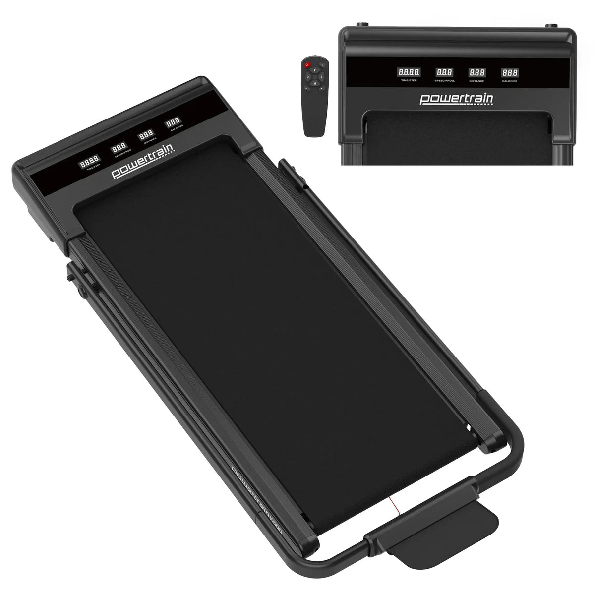 Powertrain K500 Walking Pad Treadmill 2 in 1 Foldable Walking & Running Machine w/2.5HP Motor Dual LED Displays 2 Level - Image 3