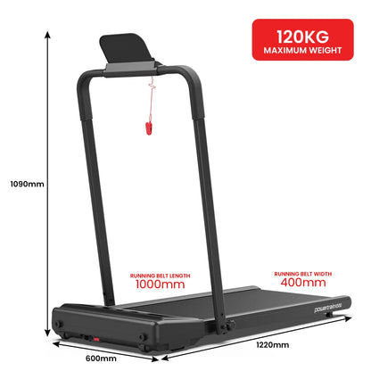 Powertrain K500 Walking Pad Treadmill 2 in 1 Foldable Walking & Running Machine w/2.5HP Motor Dual LED Displays 2 Level - Image 4