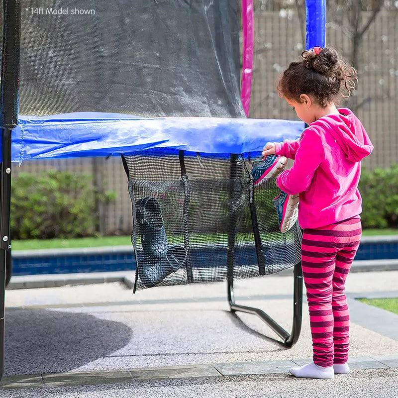 Kahuna 8ft Outdoor Trampoline Kids Children With Safety Enclosure Mat Pad Net Ladder Basketball Hoop Set - Rainbow - Image 7