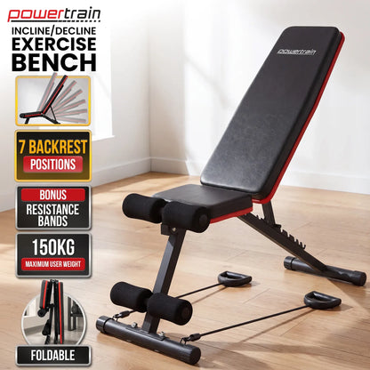 Powertrain Adjustable Weight Bench with Incline Decline And 7 Backrest Positions - Image 2
