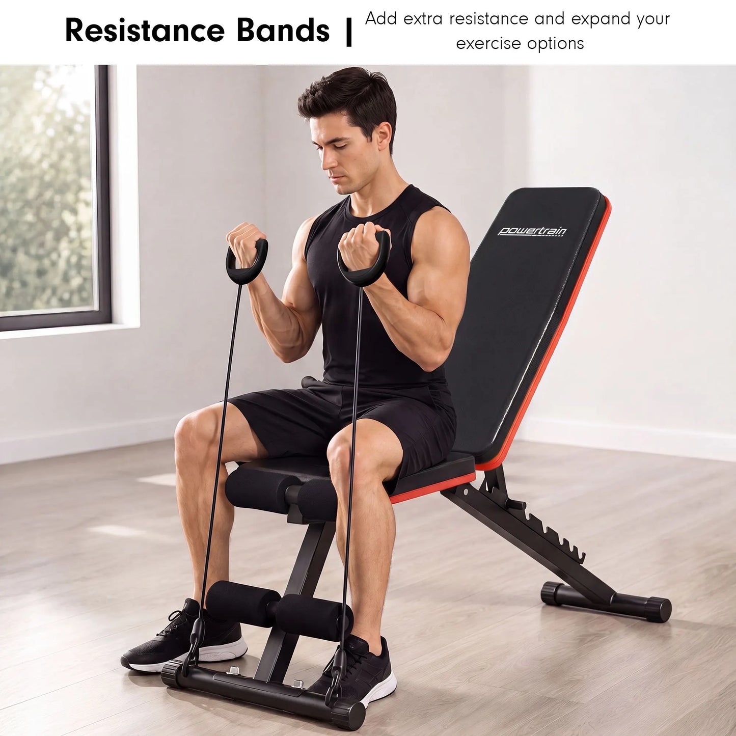 Powertrain Adjustable Weight Bench with Incline Decline And 7 Backrest Positions - Image 7