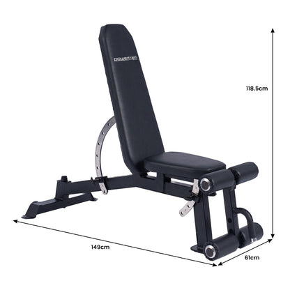 Powertrain Multi Workout Bench with Transport Wheels and Adjustable Backrest - Image 3