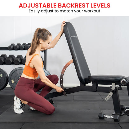 Powertrain Multi Workout Bench with Transport Wheels and Adjustable Backrest - Image 6
