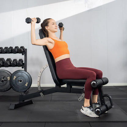 Powertrain Multi Workout Bench with Transport Wheels and Adjustable Backrest - Image 9