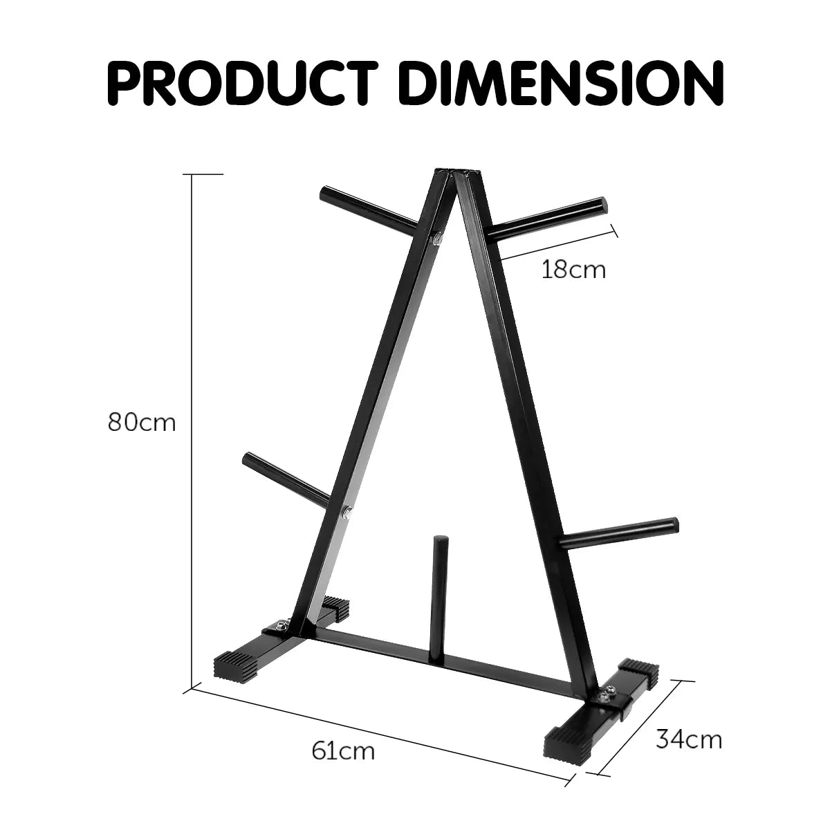 Powertrain Weight Plates Storage Home Gym Rack - Image 3