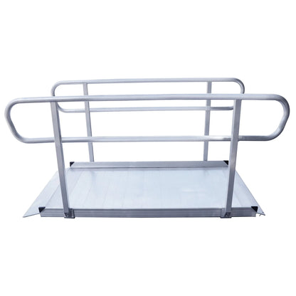 Kartrite 6ft Portable Aluminium Mobility Threshold Access Wheelchair Ramp with Handrails - Image 2