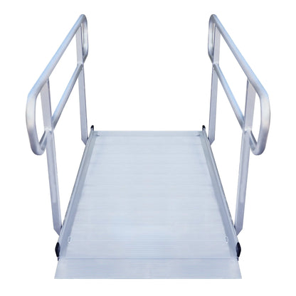 Kartrite 6ft Portable Aluminium Mobility Threshold Access Wheelchair Ramp with Handrails - Image 3