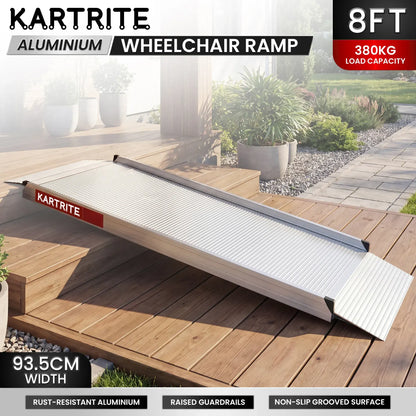 Kartrite 8ft Aluminium Wheelchair Ramp 380kg Capacity 93.5cm Width - Image 2