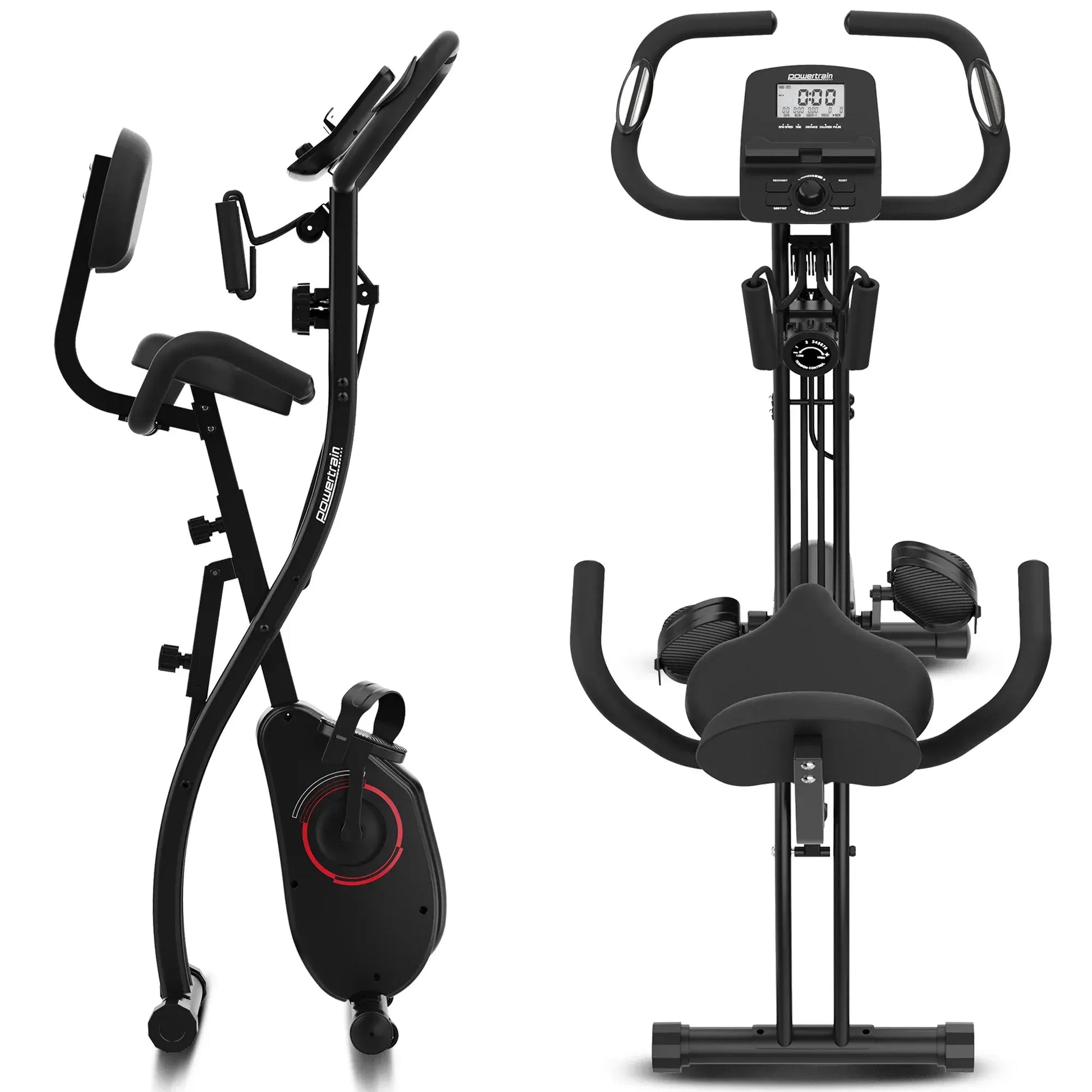 Powertrain 135E 4-in-1 Foldable X-Bike with LCD Display and Resistance Bands - Image 9
