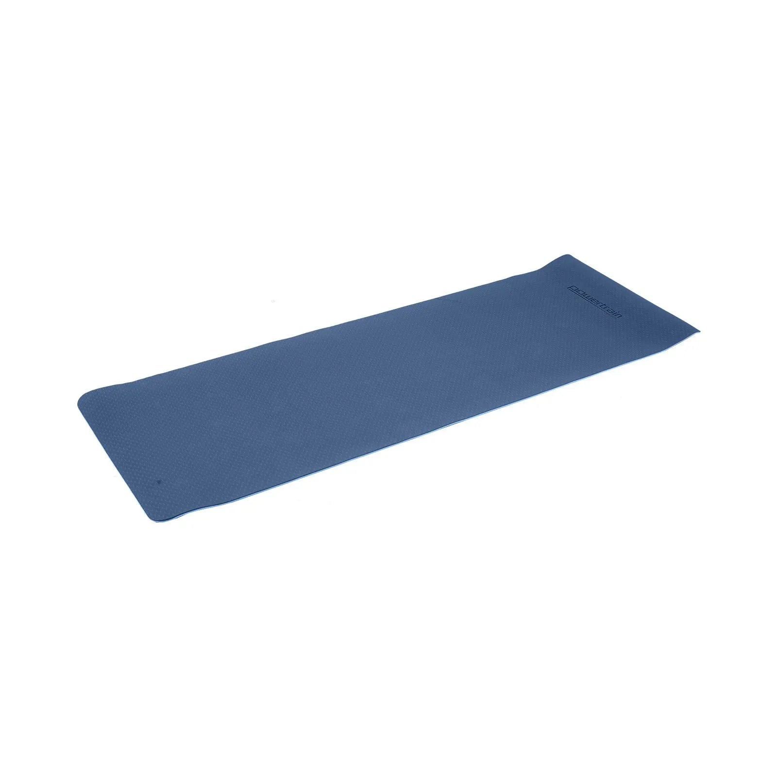 Powertrain TPE Yoga Exercise Mat Home Gym Pilates Fitness 8mm Thick in Dark Blue - Image 6