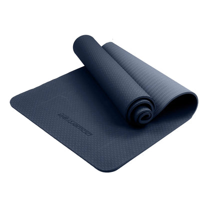 Powertrain Eco-friendly Dual Layer 6mm Yoga Mat | Navy | Non-slip Surface And Carry Strap For Ultimate Comfort And Portability - Image 2