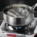 20cm 316L Stainless Steel Saucepan Compound Steel Honeycomb Nonstick Sauce Pan with Glass Lid 2.2L Pot Stay-Cool Handle Multipurpose Milk Saucepan, Induction Capable and Gas Stove - Image 3
