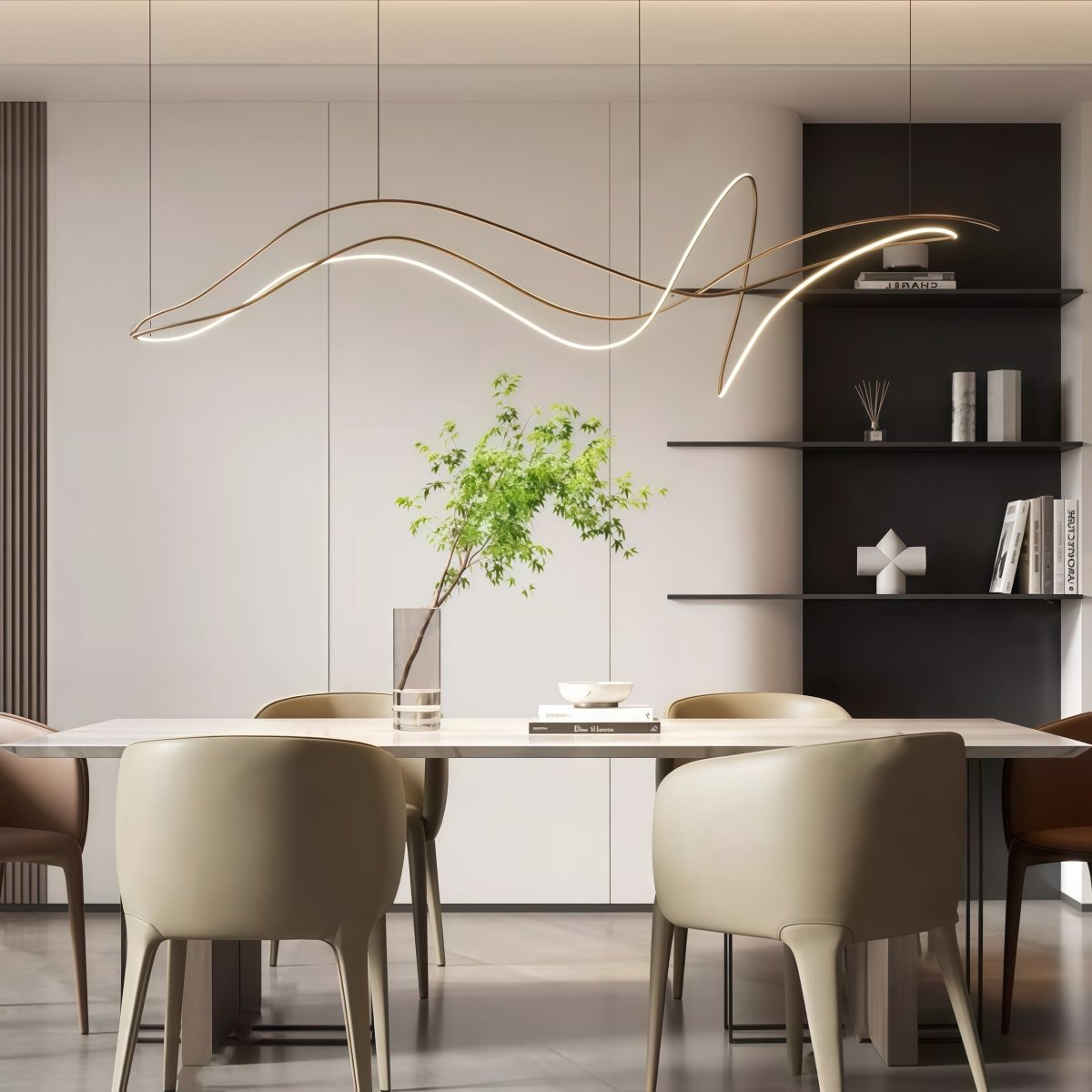 BAMDECOR A203 1.8m Modern minimalist pendant lights for home decoration ceiling pendant light (Gold) - Image 2