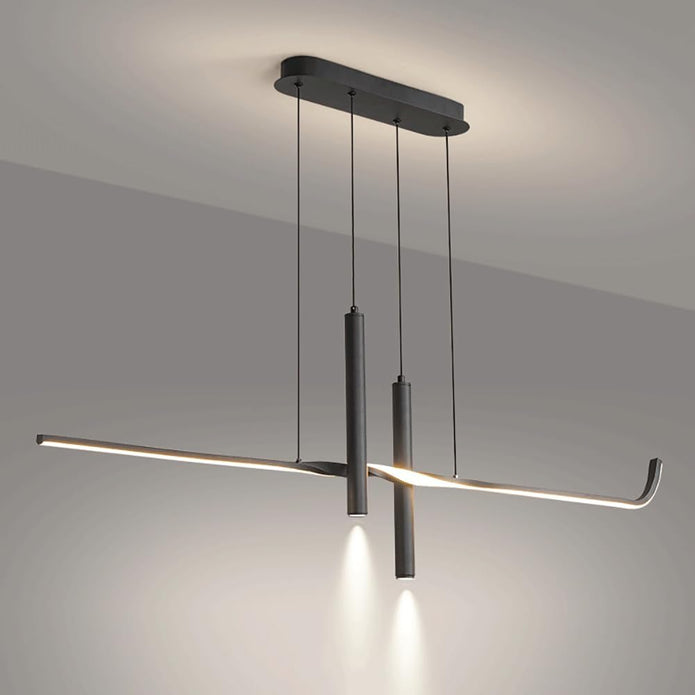 BAMDECOR A206 Modern Black Scandinavian Pendant Light Table Dining Room Living Room Pendant Lighting 1.5 Meters - Image 4