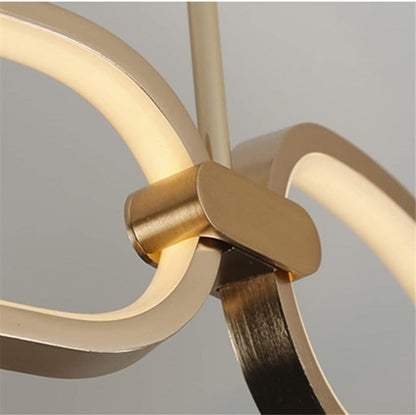 BAMDECOR A209 Colette Ceiling Chandelier Led Modern Circular Art Aluminum Light Fixture for Living Room Bedroom Indoor Decor(3 Rings) - Image 5