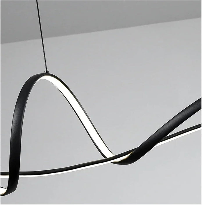 BAMDECOR A210 Modern LED Linear Pendant Lights with Dimmable LED and Adjustable Hanging Length 120cm -Black - Image 5