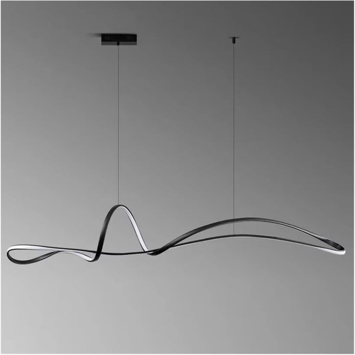 BAMDECOR A210 Modern LED Linear Pendant Lights with Dimmable LED and Adjustable Hanging Length 150cm -Black - Image 4