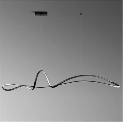 BAMDECOR A210 Modern LED Linear Pendant Lights with Dimmable LED and Adjustable Hanging Length 150cm -Black - Image 4