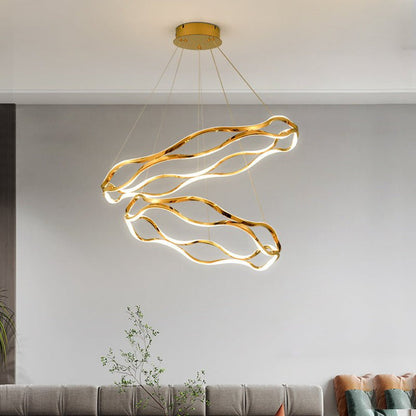 BAMDECOR A212/2 Modern Wavy Art Aluminum Light Fixture for Living Room Bedroom Indoor Decor - Image 7
