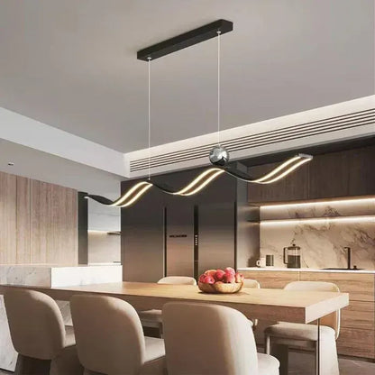 BAMDECOR A2575 Modern Design Linear LED Ceiling Light for Dining Room Office Kitchen Living Room (Black)BAMDECOR A2575 Modern Design Linear LED Ceiling Light for Dining Room Office Kitchen Living Room (Black) - Image 3