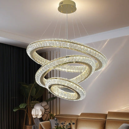 BAMDECOR C3312/3 Crystal Chandelier Living Room Chandelier Crystal Chandelier Room Dining Room lamp New Bedroom Lamps Lighting Villa Light Luxury Post (Size:80+60+40cm) - Image 3