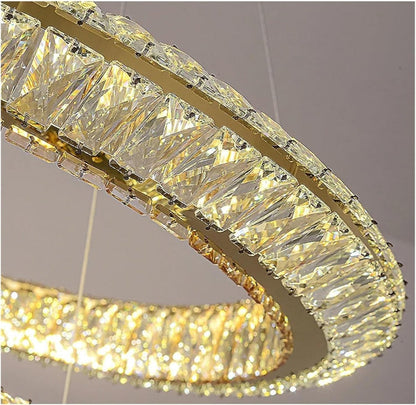 BAMDECOR C3312/3 Crystal Chandelier Living Room Chandelier Crystal Chandelier Room Dining Room lamp New Bedroom Lamps Lighting Villa Light Luxury Post (Size:100+80+60cm) - Image 5