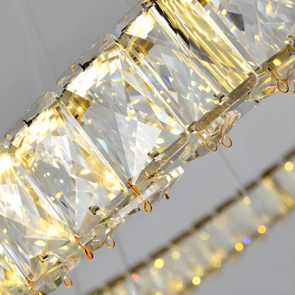 BAMDECOR C3313/1 Modern Crystal Chandeliers Lighting Fixtures Contemporary Round Chandelier Lighting Fixtures Crystal Pendant Ceiling Lights(Gold) - Image 5
