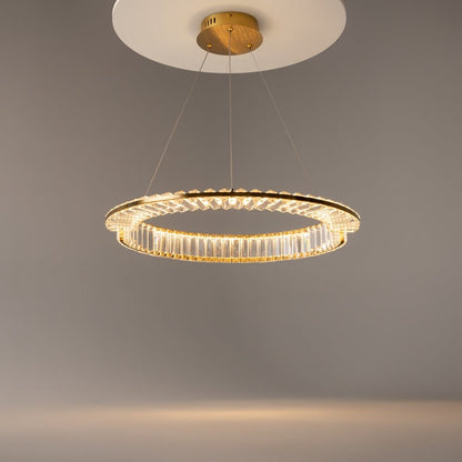 BAMDECOR C3318/1 Modern Crystal Chandeliers Lighting Fixtures Contemporary Round Chandelier Lighting Fixtures Crystal Pendant Ceiling Lights(Gold) - Image 4