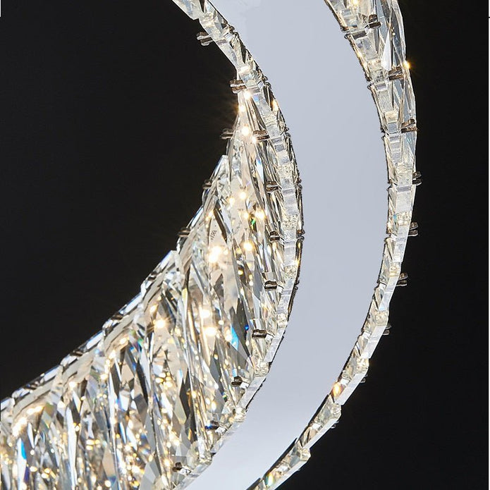 BAMDECOR C3319 Modern Crystal Chandeliers Lighting Fixtures Contemporary Round Chandelier Lighting Fixtures Crystal Pendant Ceiling Lights(Gold-60cm) - Image 4