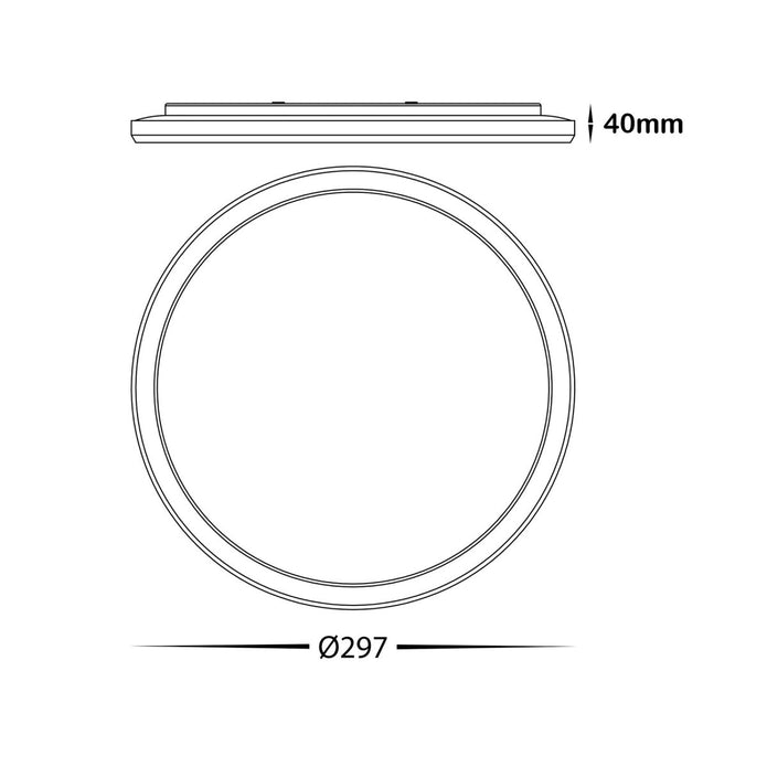BAMDECOR Ultra-thin 25W Tri-colour Flush Round LED Oyster Light Ceiling LED Light SAA/RCM - Image 2