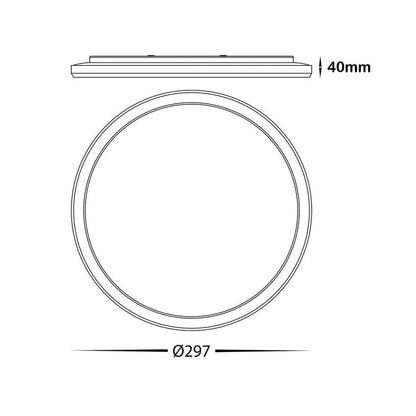 BAMDECOR Ultra-thin 25W Tri-colour Flush Round LED Oyster Light Ceiling LED Light SAA/RCM - Image 2